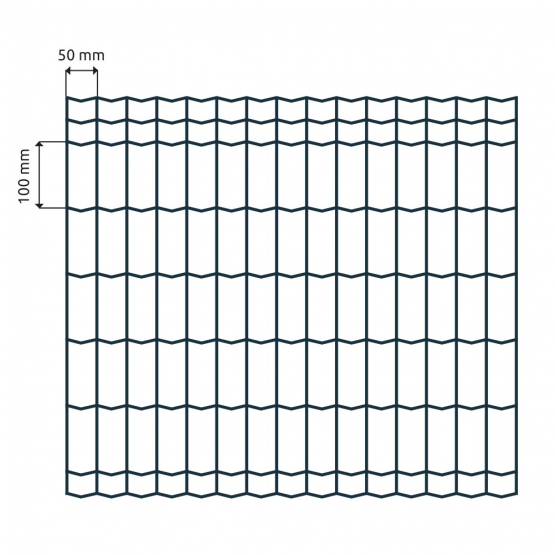 Pletivo zvárané 100x50x2,5-1800mm 25m antracit - detail 1 - detail 1