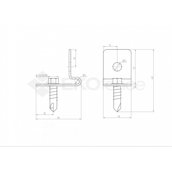 Príchytka "L" Zn 10ks - detail 1 - detail 1