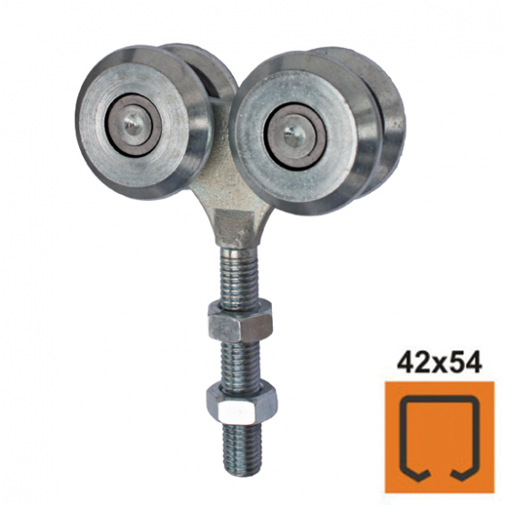 Štvorkoliesko závesné Zn, profile 42x54mm - detail 1 - detail 1