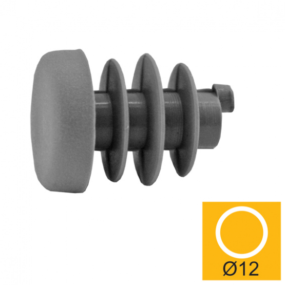 Záslepka - šedá PVC, d12mm - detail 1 - detail 1