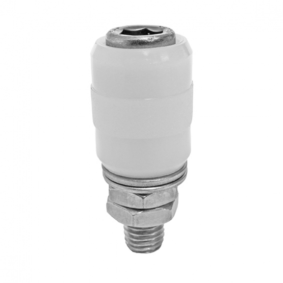 Koliesko-plastové INOX, D32mm, white - detail 1 - detail 1