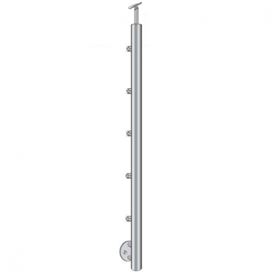 Nerezový stĺpik, bočné kotvenie - rovné - detail 1 - detail 1