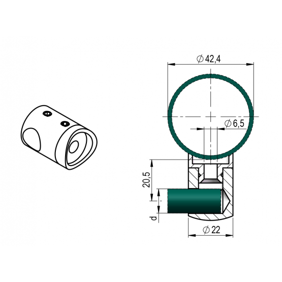 Držiak výplne ľavý - detail 2 - detail 2