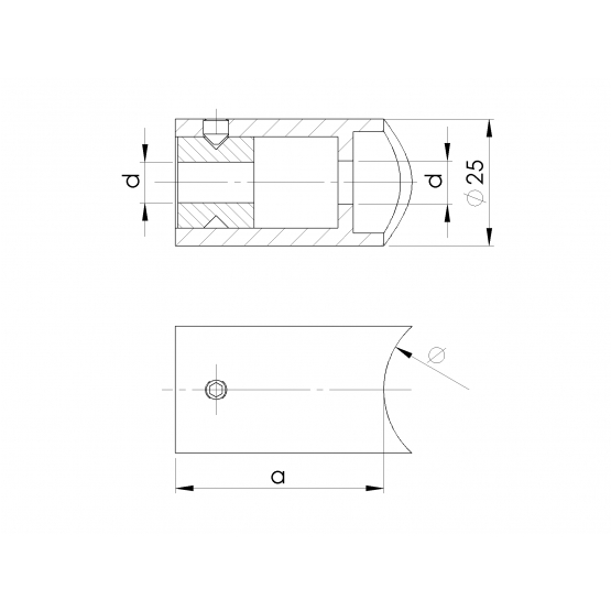 Držiak madla na stenu - detail 2 - detail 2
