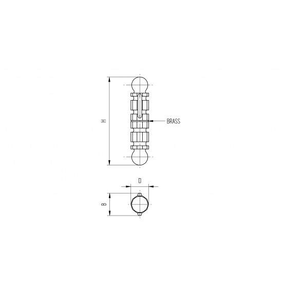 Záves ozdobný D21mm, L110mm - detail 2 - detail 2