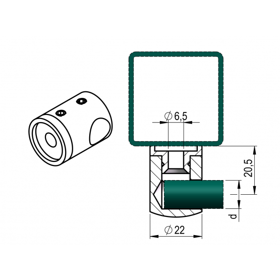 Držiak výplne pravý - detail 2 - detail 2