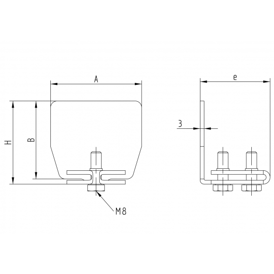 Krytka profilu Zn, profile 70x60mm - detail 2 - detail 2