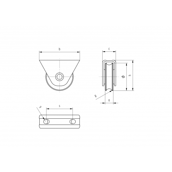 Kladka pojazdu - komplet - U, D80 - detail 3 - detail 3