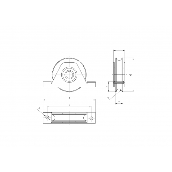 Pojazdové koliesko komplet - U, Zn, D80 - detail 3 - detail 3