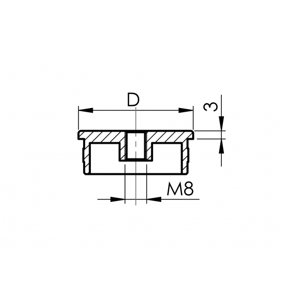Záslepka madla plochá - detail 2 - detail 2