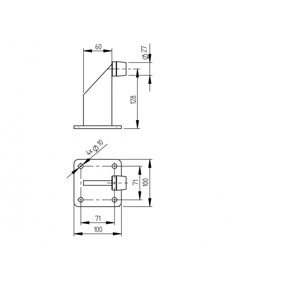 Doraz koncový s kotv. konzolou, Zn - detail 3 - detail 3