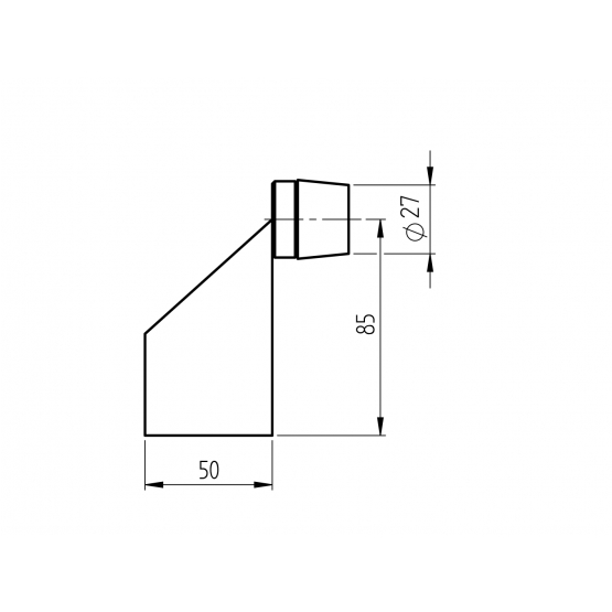 Doraz koncový Zn, 50x100mm - detail 2 - detail 2