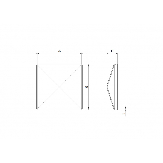 Krytka na stĺpik, JP 40x40mm - detail 2 - detail 2