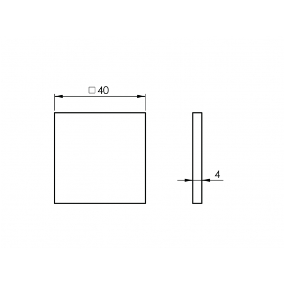 Príruba štvorec - detail 2 - detail 2