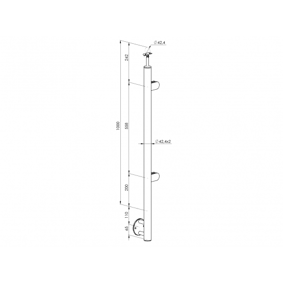 Stĺpik - bočné kotvenie - pravý - detail 2 - detail 2