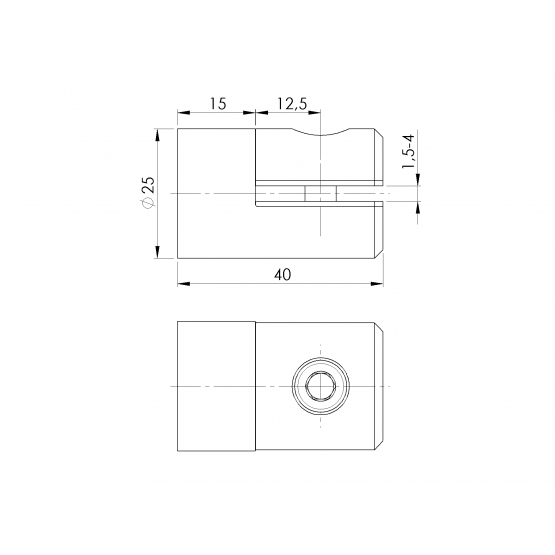 Držiak výplne - plechu - detail 2 - detail 2