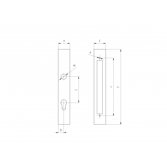 Zámková krabica k zámku B1/30-25,5x82, JP40x40 - detail 1 - detail 1