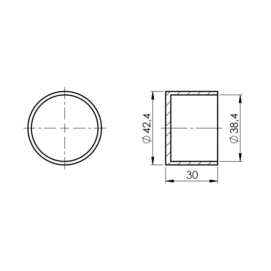 Záslepka madla/drevo - detail 2 - detail 2