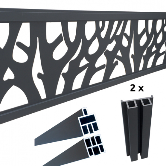 Dekoratívny panel Strom 1830x250mm antracit