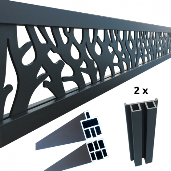 Dekoratívny panel Strom 1830x125mm antracit