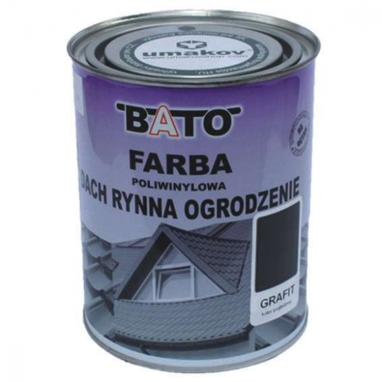 Farba polyvinylová, grafit RAL7024 satin 1kg(0,8L)