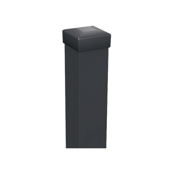 Stĺpik Oceľový dorazový k bránke IMPERIAL 100x100x2200mm, Antracit