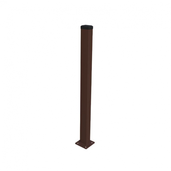 Stĺpik 60x40mm s pätkou ZnPVC 1800mm hnedá