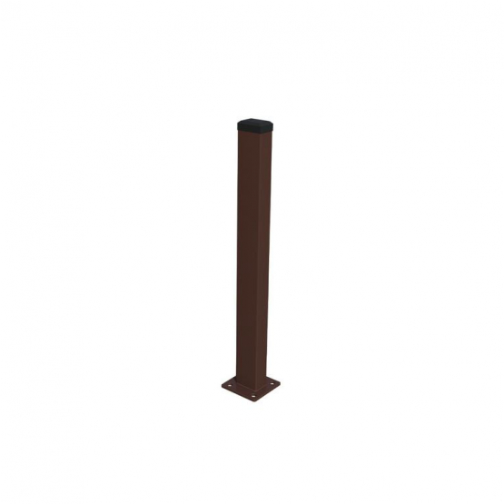 Stĺpik 60x40mm s pätkou ZnPVC 1400mm hnedá