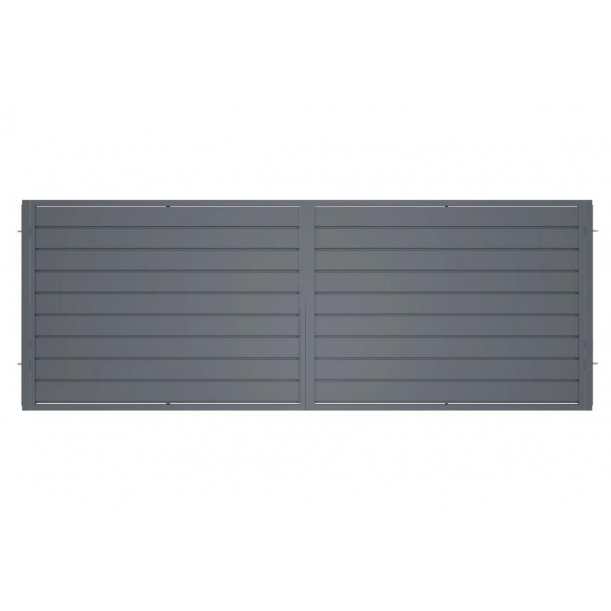 Brána 2kr. Oceľová SAN 4000x1500mm, Auto, Grafitová sivá