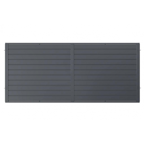Brána 2kr. Oceľová SAN 4000x1800mm, Auto, Grafitová sivá