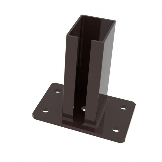 Pätka stĺpika ZnPVC 60x80mm hnedá