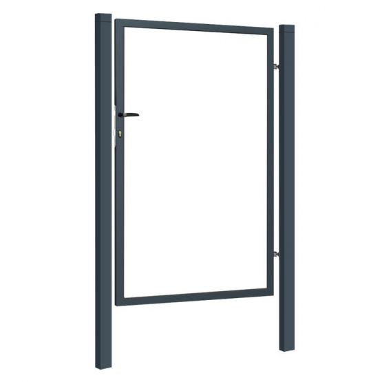 Rám pre jednokrídlovú bránku 1000x1800mm oceľový so stĺpikmi