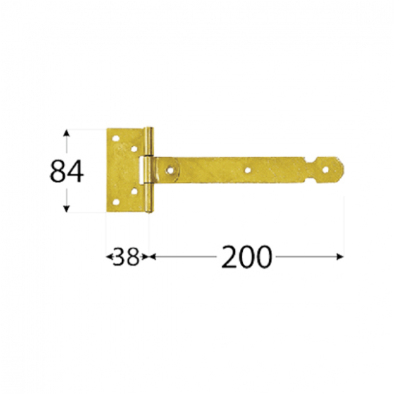 Záves bránkový ľahký 200x30x2,0mm