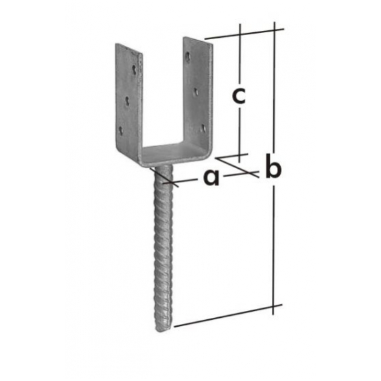 Pätka stĺpika typ "U" 61x324x120mm