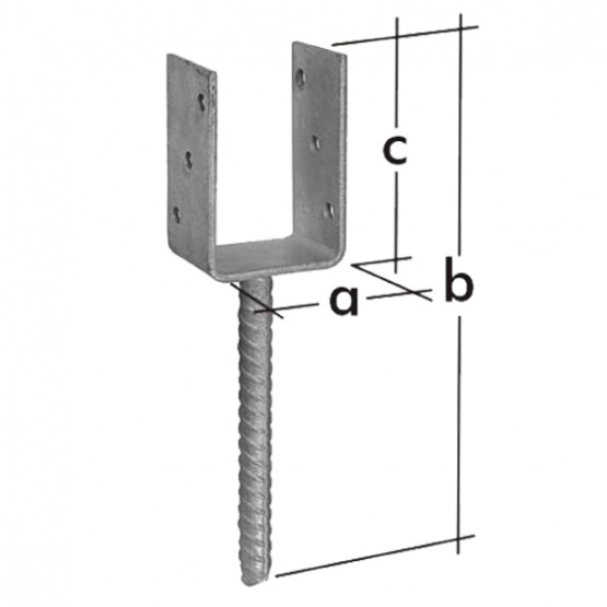 Pätka stĺpika typ "U" 81x325x120mm