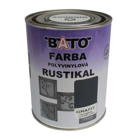 Farba polyvinylová, grafit RUSTICAL 1,0kg (0,8L)