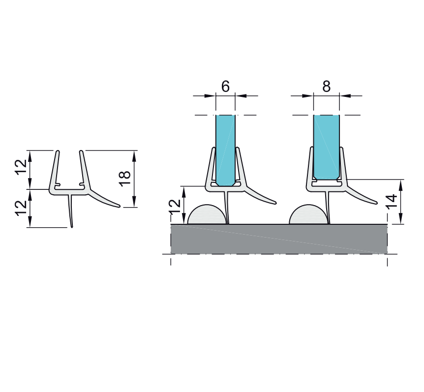 Tesniaca lišta na dvere - detail 2