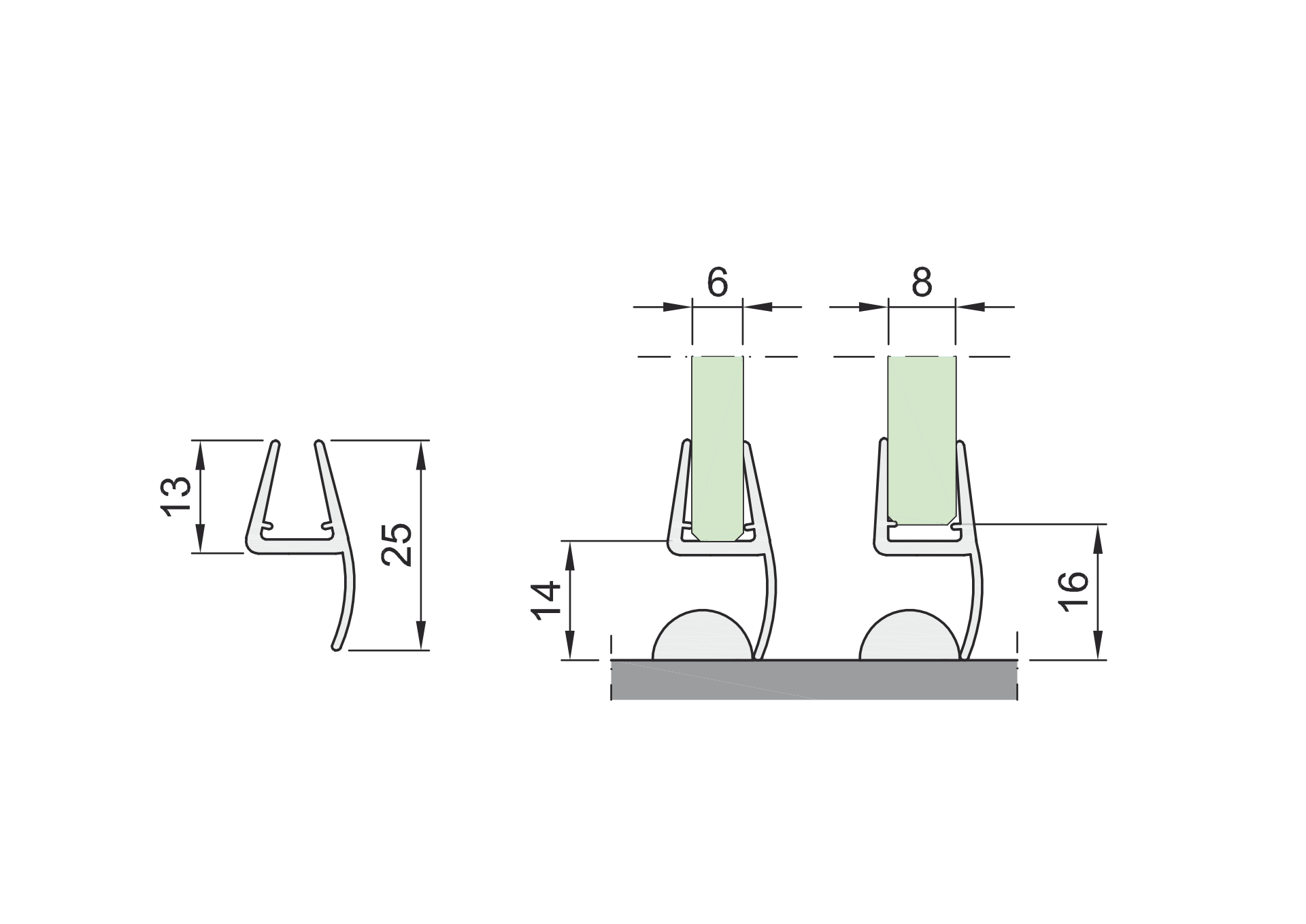 Tesniaca lišta na dvere horizontálna - detail 4