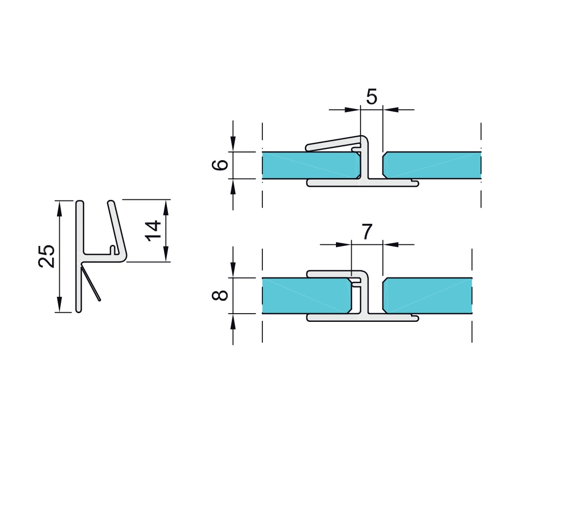 Tesniaca lišta na dvere - detail 2